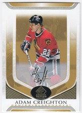 2020-21 SP Signature Edition Legends Gold Script ADAM CREIGHTON #203 Blackhawks