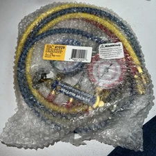 Yellow Jacket 686800 41029 Mechanical Manifold Gauge Set,2-Valve W/ Hoses - NEW