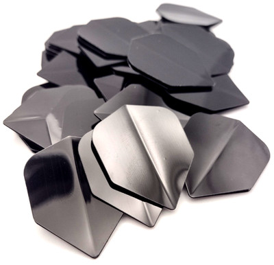 DartsClearance Strong 100 micron No 6 Shape Dart Flights 10 Sets BLACK NUMBER 6