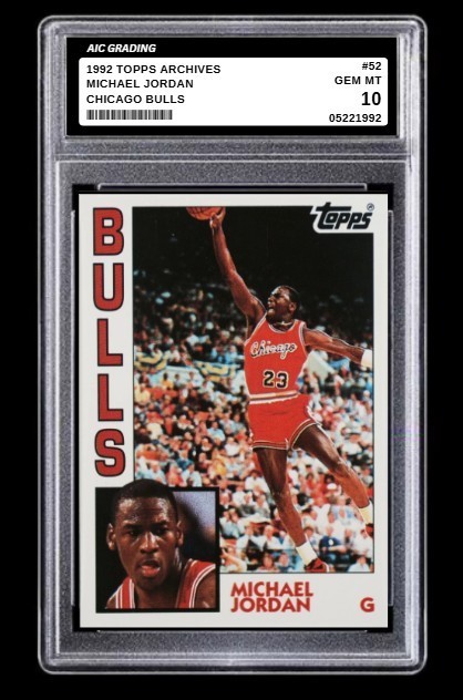 1992 Michael Jordan Topps Archives Card #52  Chicago Bulls Graded 10