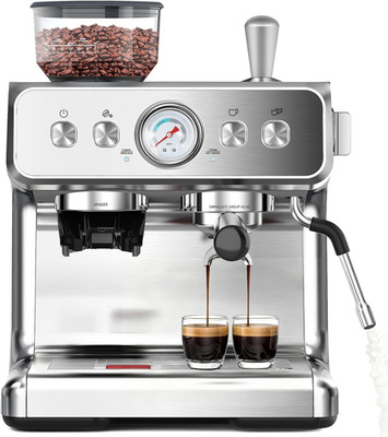 20 Bar Espresso Machine with Grinder & Milk Frother Steam Wand, 58Mm Expresso Co