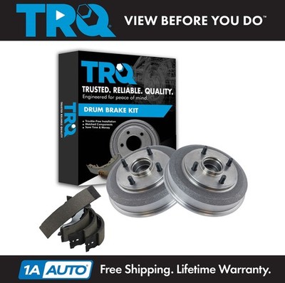 TRQ Rear Brake Drum & Shoe Set for 00-08 Ford Focus
