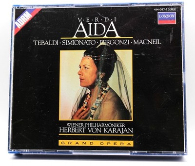 VERDI Aida - Renata Tebaldi Karajan Vienna Phil Classical Opera 3 CD Box Set