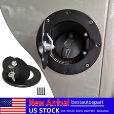 Us Flag Locking Fuel Filler Door Gas Tank Cover For 1997-2006 Jeep Wrangler Tj