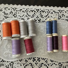 LOT/11 Spools of G terman Polyester Thread 100 Polyester, Assorted Colors