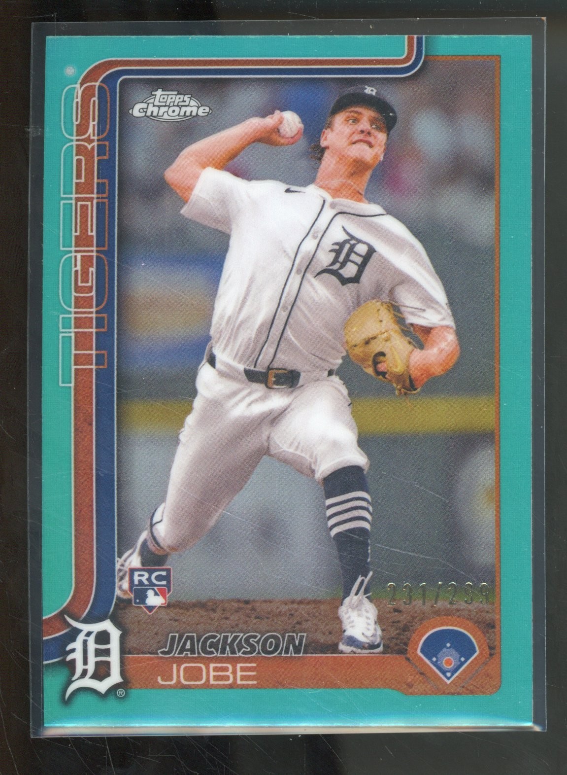 2025 Topps Chrome JACKSON JOBE #249 RC Rookie Teal Refractor /299 Detroit Tigers