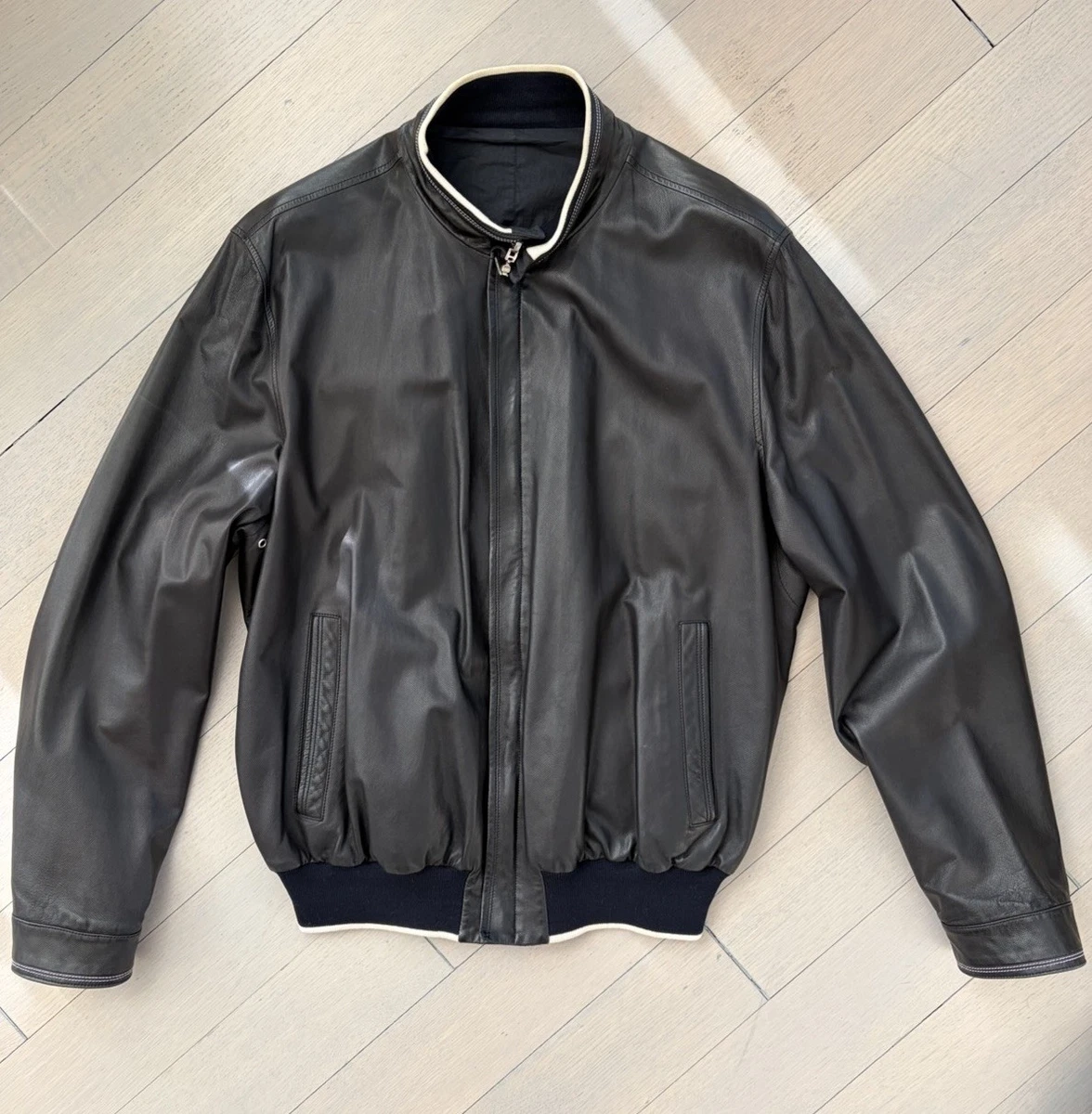 Ermenegildo Zegna Jacket Leather Outer Shell Coats, Jackets