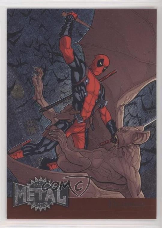 2015 Marvel Fleer Retro 1995 Fleer Metal Blaster Deadpool #11 dd2