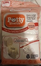 Toilet Seat Covers- Disposable XL Potty Seat Covers Individually Wrapped 6 Count