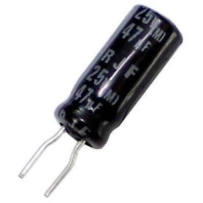 20x Elko Kondensator Radial 47µF 25V 105°C 5x11,5mm RJF-25V470ME3#-F96 47uF