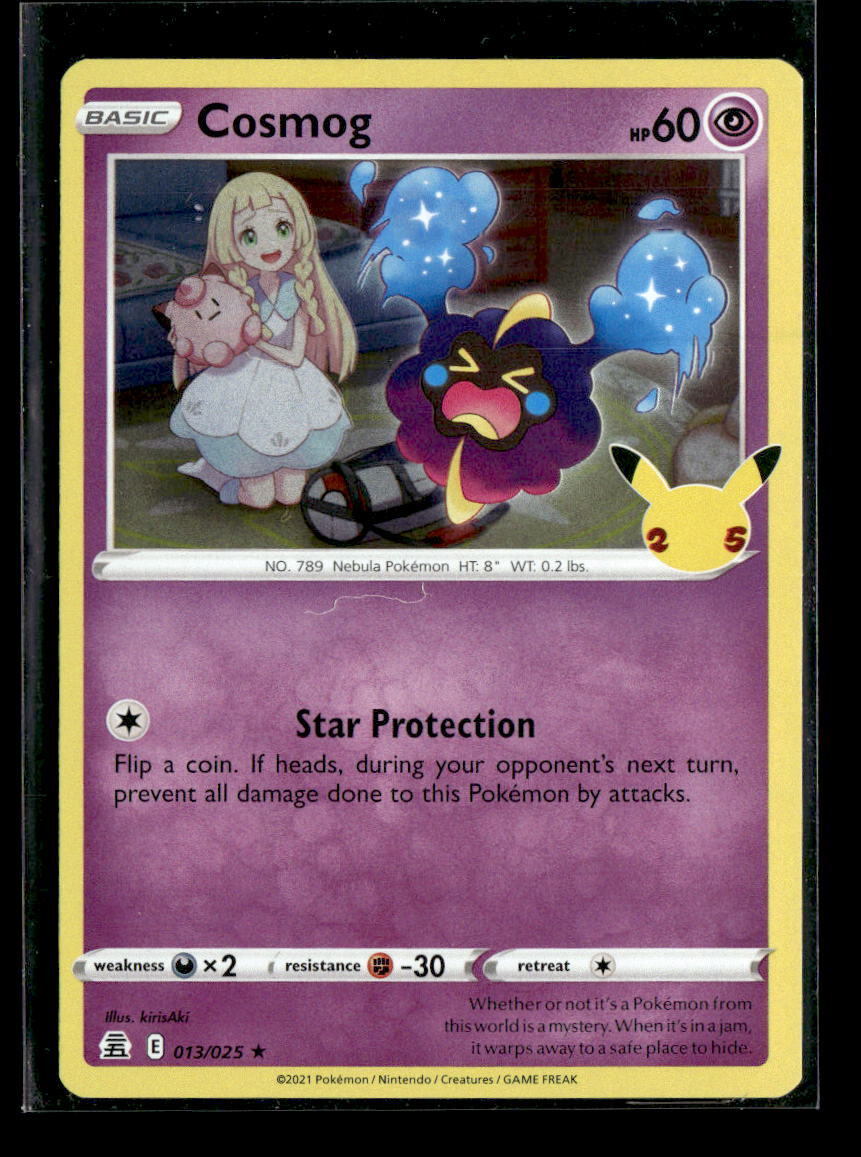 Pokemon Cosmog 13/25 Celebrations Holo Rare 5 Card Lot