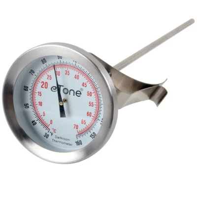 ETONE Dunkelkammer Chemisches Wähle Thermometer Rostfreier Stahl Film Entwicklung Tool