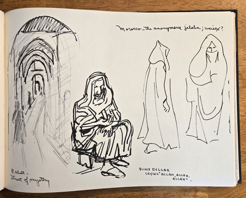 A Travel Sketchbook by William M. Halsey & Corrie McCallum, 1971 Hardcover - Picture 10 of 21