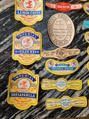 26 original guiness and soft drink labels for stone ginger and green glass bottl - Picture 5 of 5