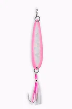 Salmon Spoon McOmie's 4" "Bubblegum Shrimp" Glow Spoon w/Hoochie 