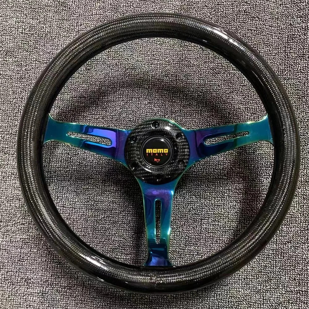 MOMO 14inch Steering Wheel Carbon Fiber Material Aluminum Alloy
