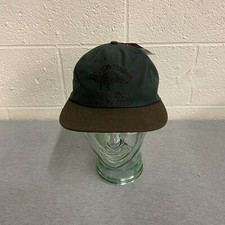 Budweiser Ducks Unlimited Oilskin Leather Strap Baseball Cap NWT Made in USA