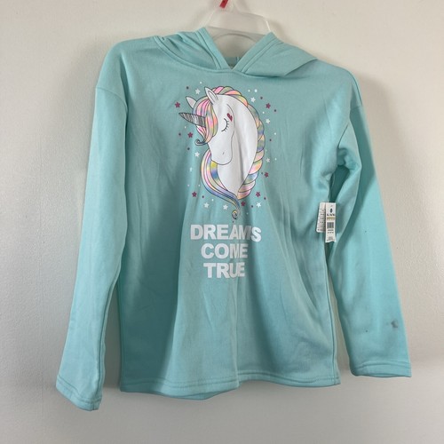 Bobbie Brooks Girls Unicorn Graphic Hoodie Mint Green XL 14/16 - Picture 3 of 10