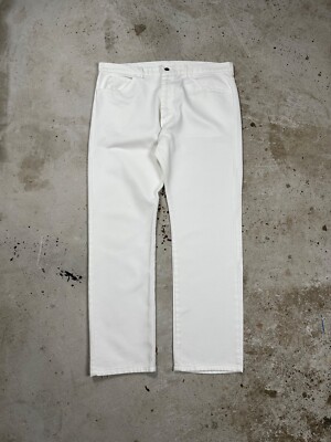 Vintage 80s Lee White Denim Pants Made in USA | eBay
