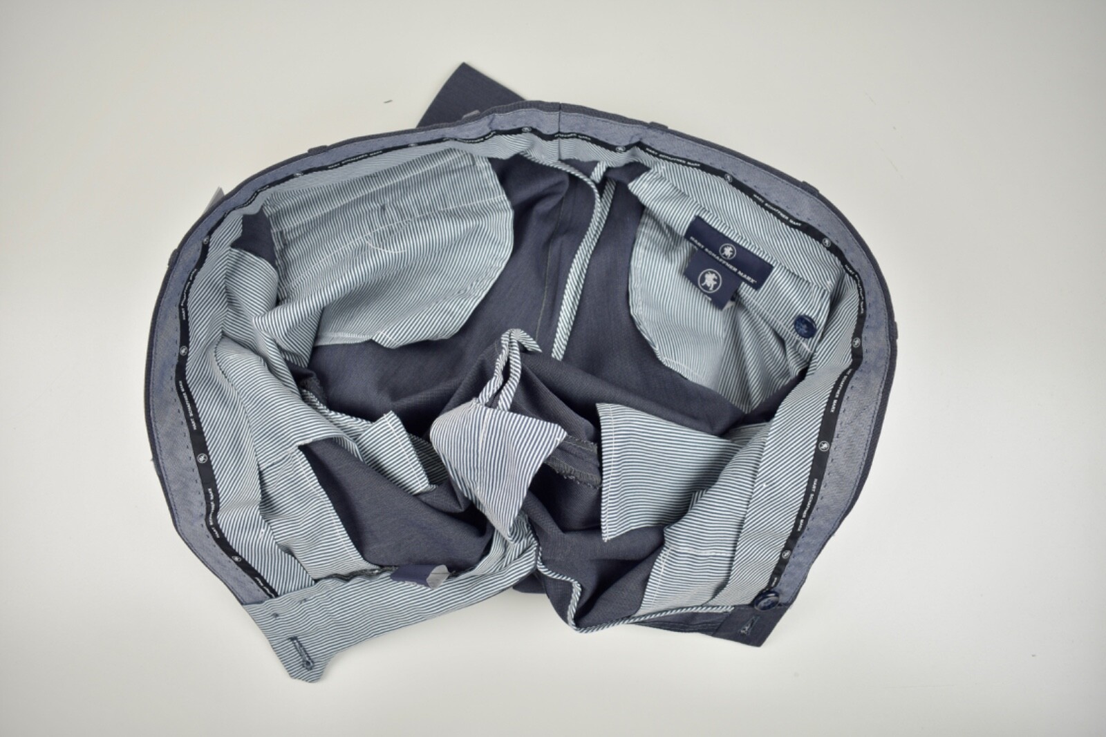 Hart Schaffner Marx Solid Gray Polyester Dress Fl… - image 6