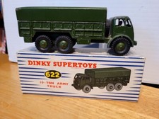 NICE DINKY SUPERTOYS #622 10-TON ARMY TRUCK W/ BOX Meccano made in England