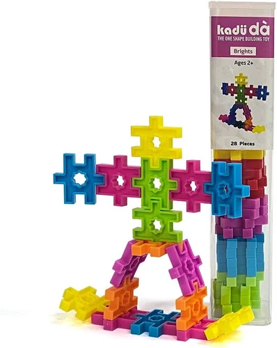 KADU DA Brights 28 Piece Set - STEM/STEAM Building + Construction Toy, for Open 