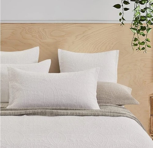 Gioia Casa Lisbon Quilted Embossed Coverlet Set 3 Piece - Picture 4 of 4