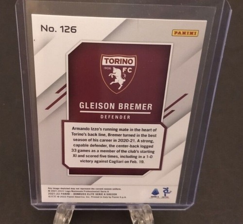 PANINI DONRUSS SERIE A 2021/22 GLEISON BREMER TORINO FC 06/49 - Foto 2 di 2