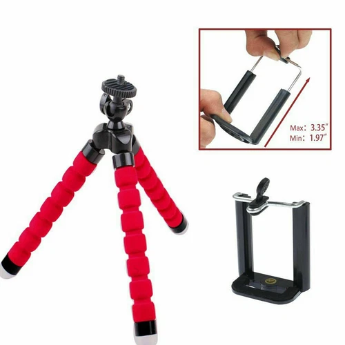 Pequeño Soporte Universal Flexible Espuma Pulpo Mini Trípode para Cámaras Compactas Herramienta - Imagen 8 de 11