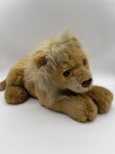 1994 Vintage Lion Plush Stuffed Dakin Tan Floppy Laying Realistic Mane Large