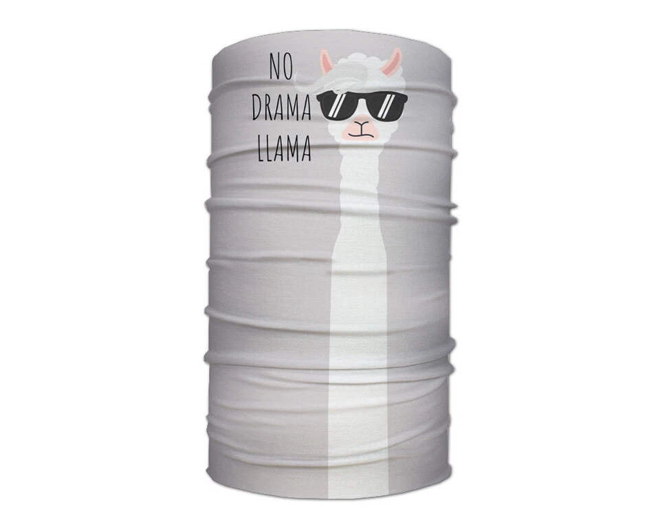 Washable Fabric Face Cover Neck Gaiter Unique Print No Drama Llama EU Made - Image 2 of 4