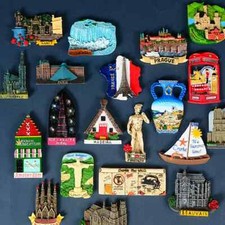 Explora el mundo con la colección única de imanes de nevera de ciudad y punto de referencia para ti