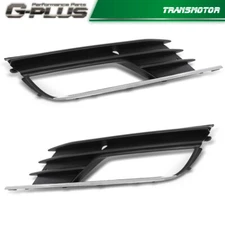 Pair Fog Light Lamp Cover Trim Garnish Fit For Audi A3/A3 Quattro 2015 2016