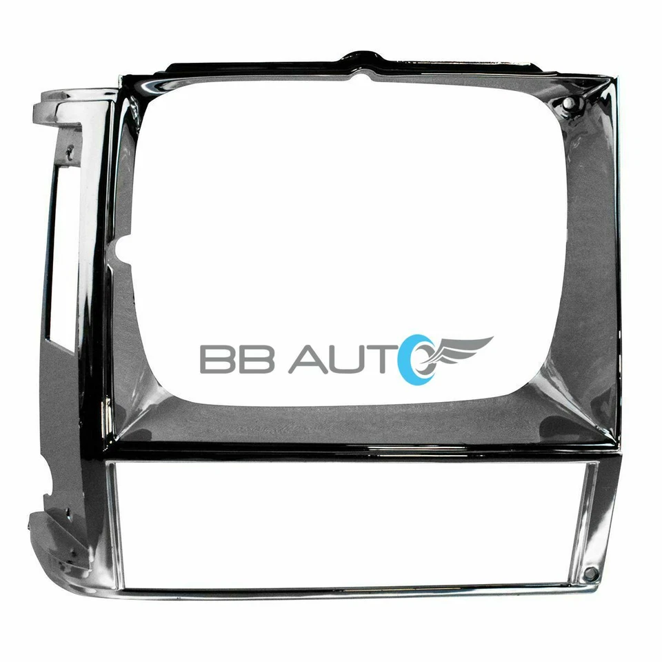 NEW CHROME HEADLIGHT BEZELS SET FOR 1984-1990 JEEP WAGONEER CHEROKEE COMANCHE - Image 2 of 4