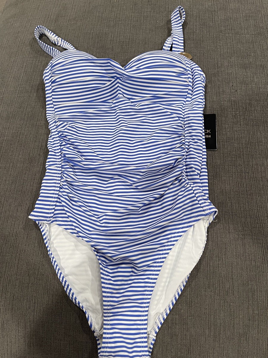 NWT Nip Tuck Striped Swimsuit NN2976SOS - US 4 | eBay