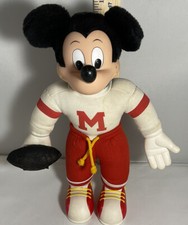 Vintage Applause Disney Mickey Mouse Football Player Stuffed Animal Plush
