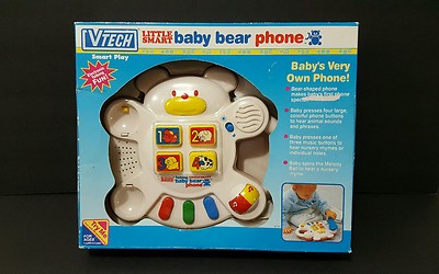 Vintage 1993 Vtech Little Smart Baby Bear Phone New Nos Ebay