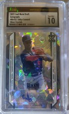 Eddys Leonard auto 2021 Leaf Metal Draft Silver Crystals CSG 10 Gem Mint