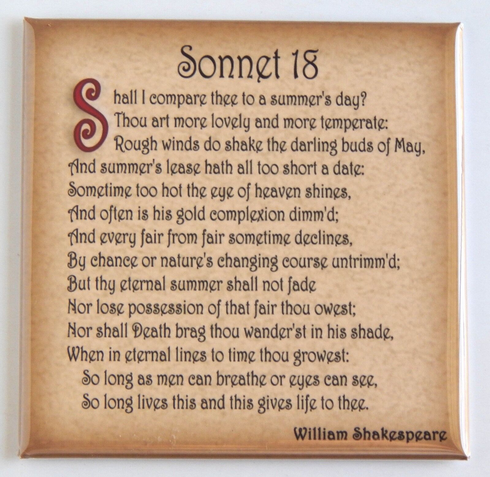 Soneto 18, william shakespeare