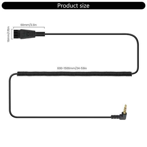 Flexible QD Quick Disconnect Cable to DC3.5mm Adapter Cable Enhances Communicate - Zdjęcie 8 z 8