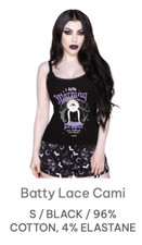 Killstar Batty Lace Cami Top Sleepwear SM Small Sleepwear