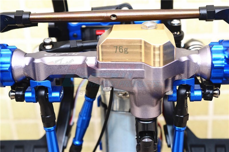 Scatola Cambio Anteriore In Alluminio GPM Racing Grigia Per Traxxas TRX-4/TRX-6