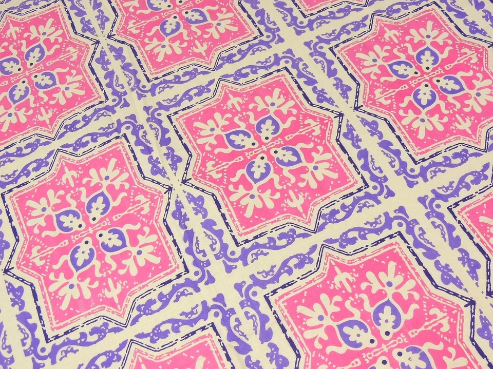 Colcha de algodón rosa malva con estampado floral almohada simulada étnica ropa de cama de lujo queen Foto 4 de 4