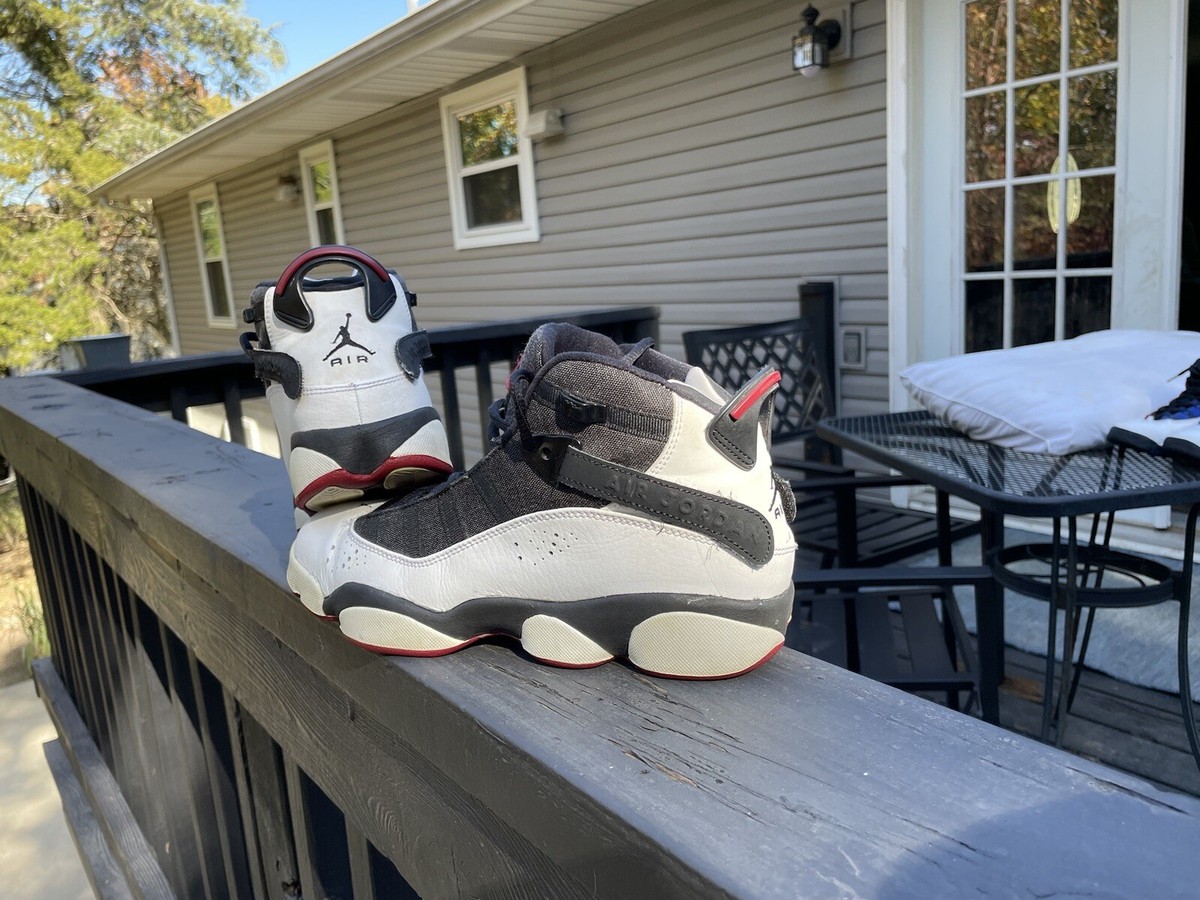Size 6 - Air Jordan 6 Rings Black White Gym Red for sale online | eBay