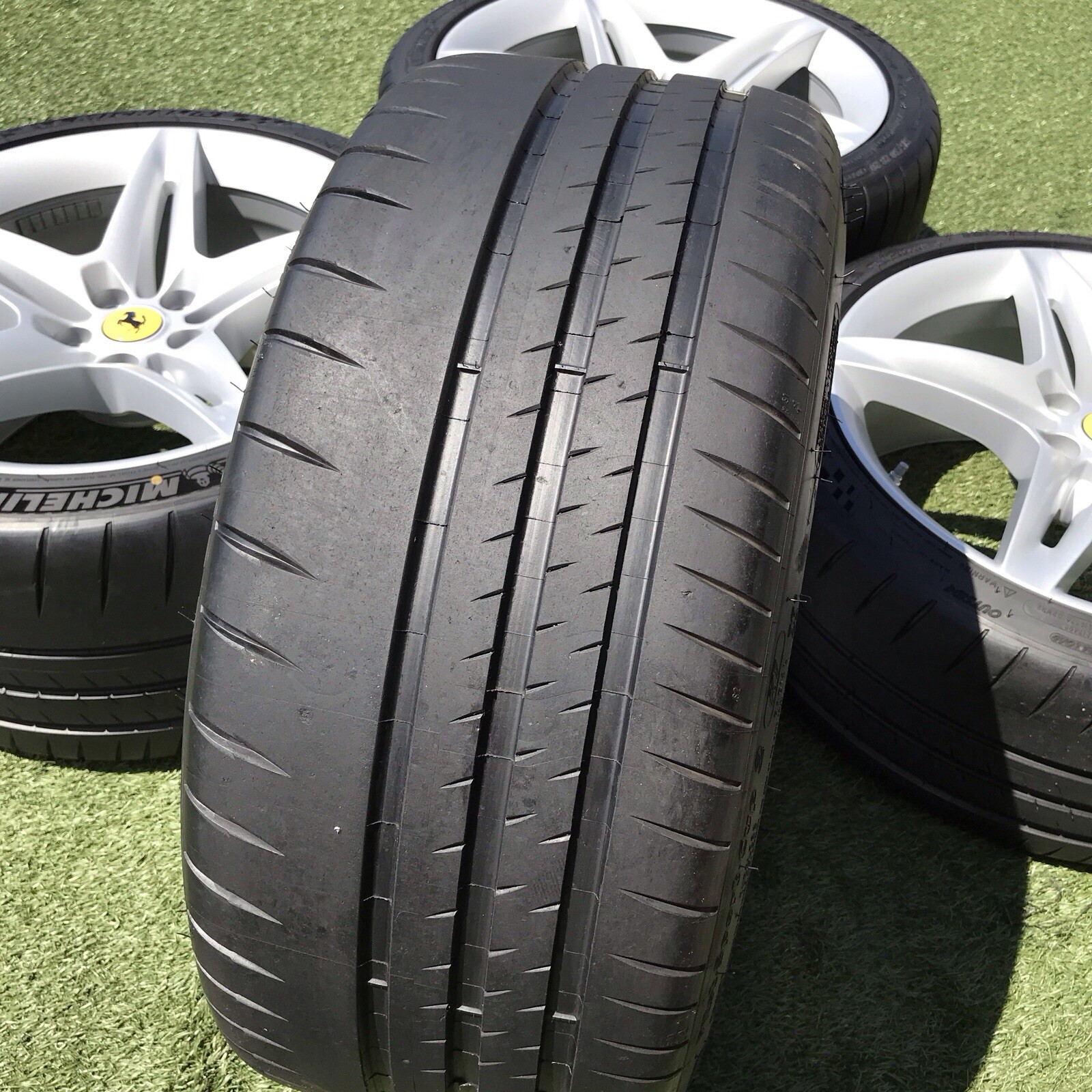 20 FERRARI SF90 RIMS TIRES NEW SET GENUINE STOCK TPMS WHEELS MICHELIN TIRES