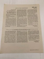 WWII 1945 Office Of Price Administration OPA Retailer Ration Instruction MPR 423