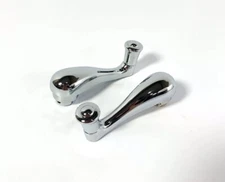 Pair Chrome Interior Window Cranks For 1928-31 Ford Model A Coupe & Tudor