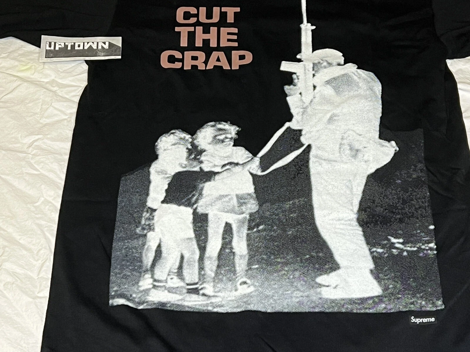 Très rare T shirt SS09 Supreme Cut The Crap taille LRG Box Logo