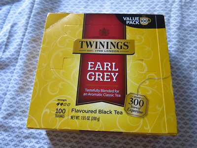 Earl Grey Flavoured Black Tea, 100 count box TWININGS -FAST SHIPPING!