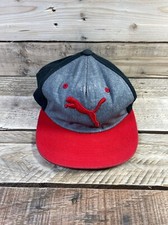 Puma Hat OS Youth Snapback Adjustable Model 100759 Gray Black Red Cat Sports Cap